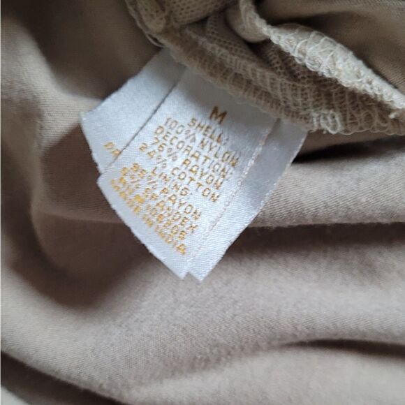 Sundance Soutache Classic Champagne Shift Sheath Dress Medium - Picture 5 of 9